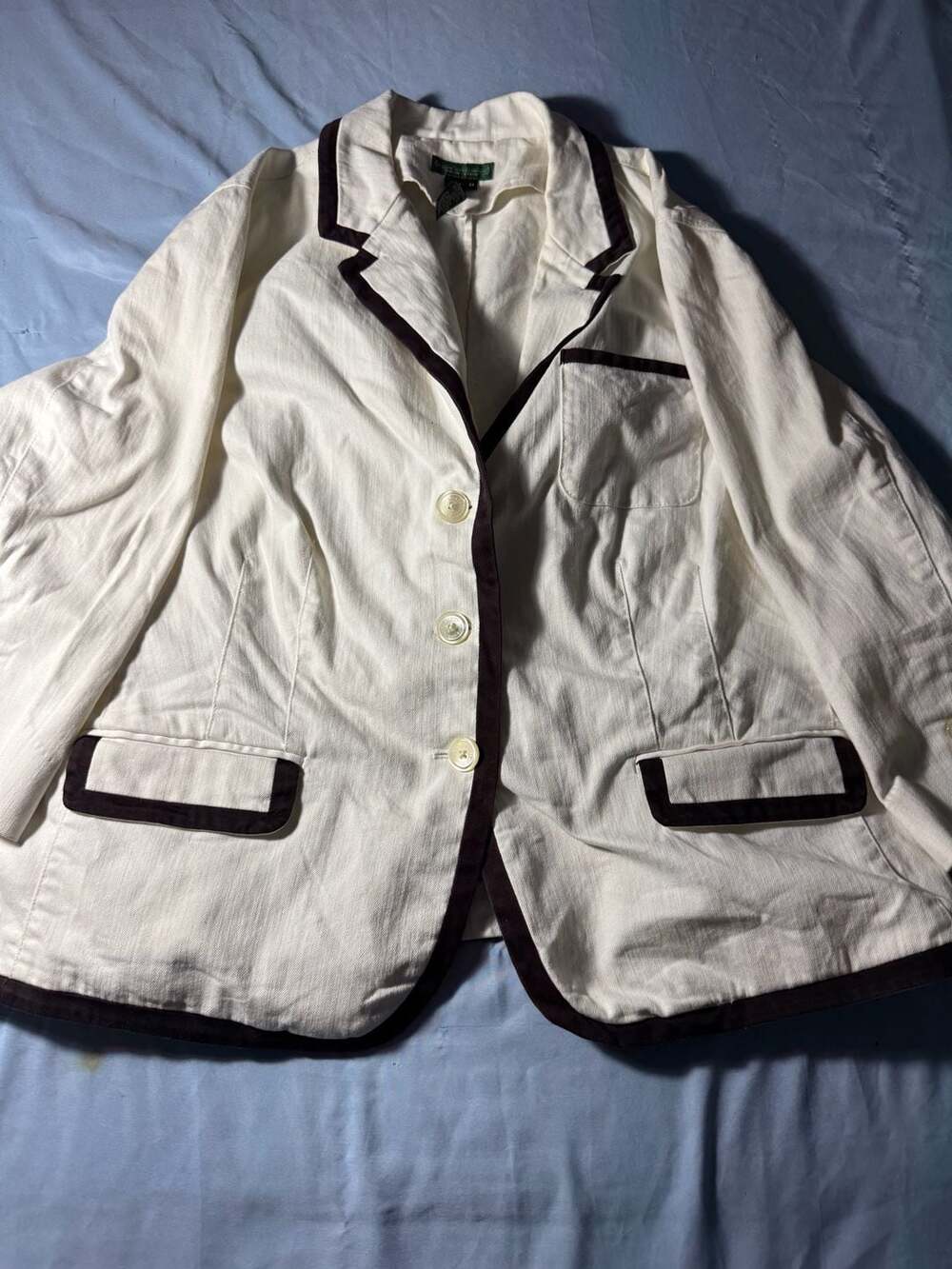 Lauren Jeans Company Blazer Size 2X White Trim